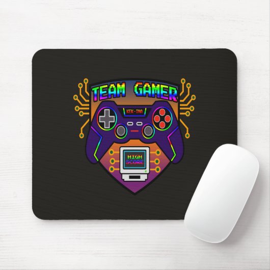 Team Gamer, mousepad gaming manette rétro マウスパッド (マウス)