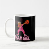 Team Girl Bysketbyll Bbyll Player  コーヒーマグカップ (左)