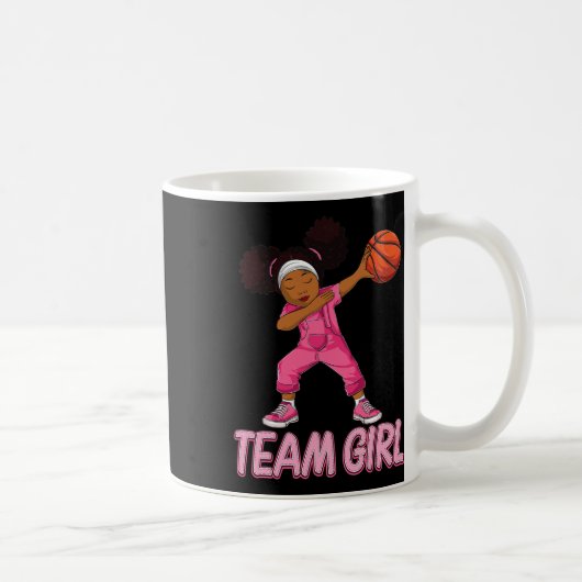 Team Girl Bysketbyll Bbyll Player  コーヒーマグカップ (右)