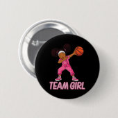 Team Girl Bysketbyll Bbyll Player  缶バッジ (正面&裏面)