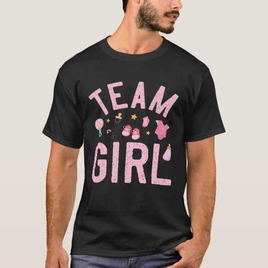 Team Girl Gender Reveal Party for Mom and Dad Tシャツ (正面)