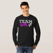 Team Girl Gender Reveal Party Team Pink Baby Annou Tシャツ (正面フル)