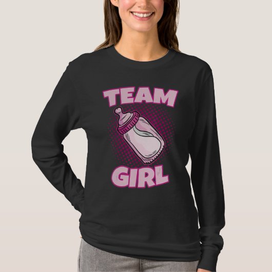 Team Girl Gender Reveal Party Team Pink Baby Annou Tシャツ (正面)