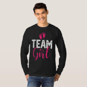 Team Girl Gender Reveal Pregnancy Announcement Bab Tシャツ (正面フル)