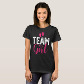 Team Girl Gender Reveal Pregnancy Announcement Bab Tシャツ (正面フル)