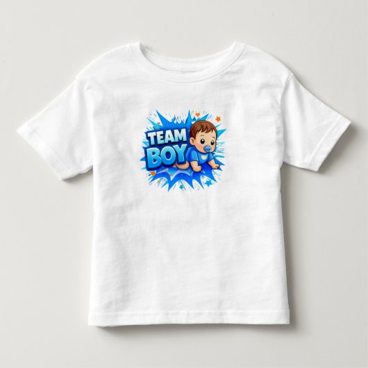 Team Girl & Team Boy Splash Design トドラーTシャツ (正面)