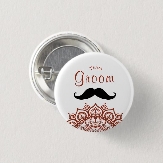 Team Groom ladkewale badge  Button 缶バッジ (正面&裏面)
