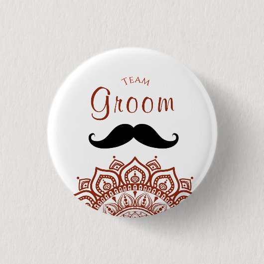 Team Groom ladkewale badge  Button 缶バッジ (正面)