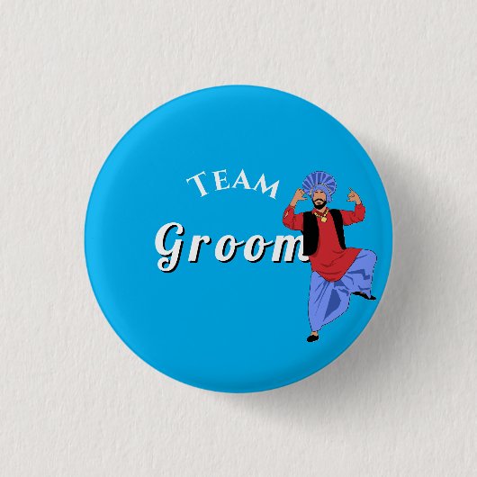 Team Groom ladkewale badge  Button 缶バッジ (正面)