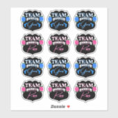 Team Guns vs Team Roses Gender Reveal Party シール (シート)