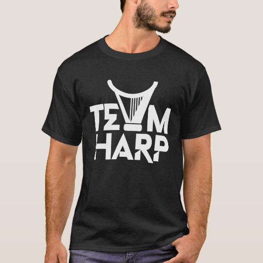 Team Harp Musician Harpist Instrument Player Tシャツ (正面)
