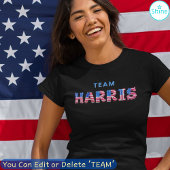 TEAM HARRISカマラハリス米国国旗のバルーンアルファベット Tシャツ