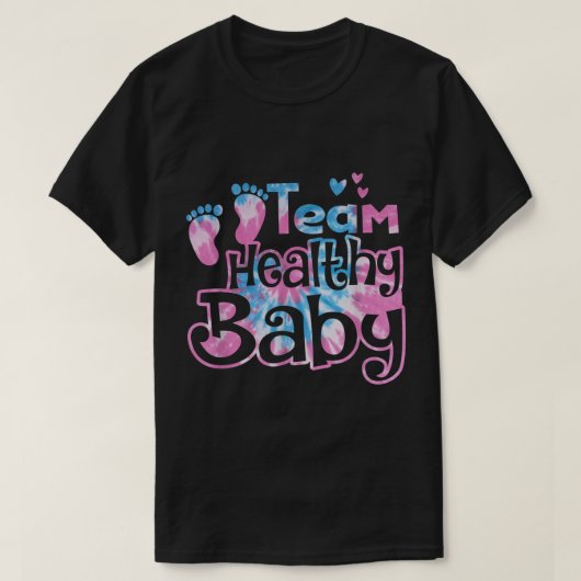 Team Healthy Baby Gender Reveal Party Pink Or Blue Tシャツ (デザイン正面)