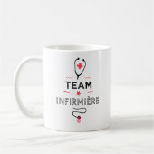 Team infirmiere コーヒーマグカップ (左)