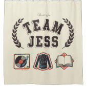 Team Jess Gilmore Girls Design シャワーカーテン (正面)