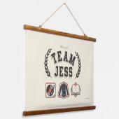 Team Jess Gilmore Girls Design 吊り下げ型タペストリー (傾斜あり)