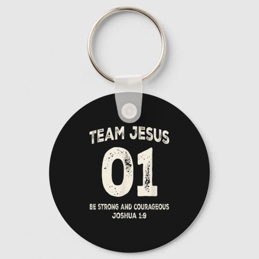 Team Jesus 01 強く勇敢に キーホルダー (正面)