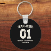 Team Jesus 01 強く勇敢に キーホルダー (正面)