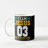 Team Jesus 03 信仰 希望 愛 キリスト教 聖書の詩 コーヒーマグカップ (左)