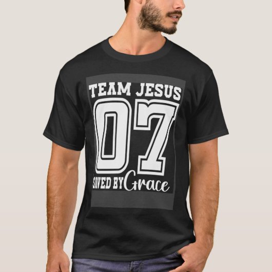 Team Jesus 07 Saved By Grace Tシャツ (正面)
