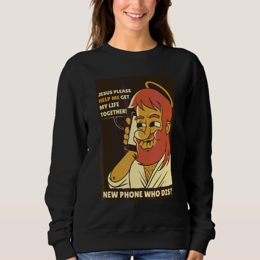 Team Jesus Christ Bible Christian Cross Phone スウェットシャツ (正面)