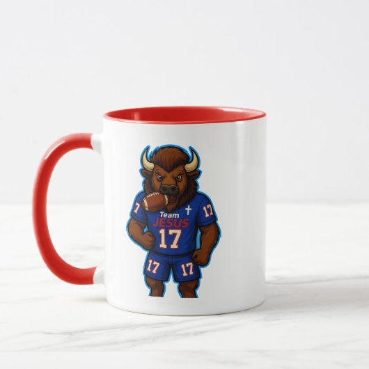 Team JESUS Football 17 - Christian マグカップ (左)