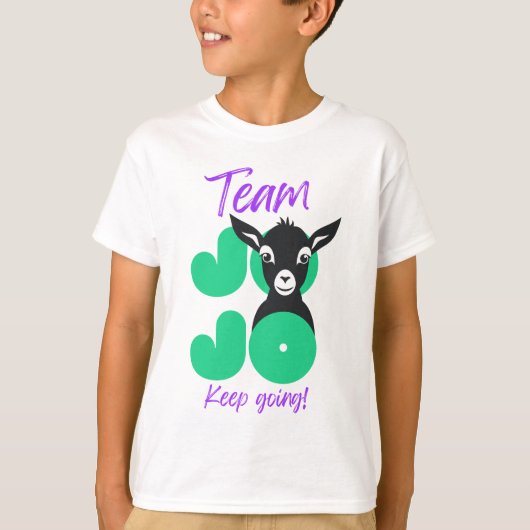 Team Jojo – キッズシャツ Tシャツ (正面)