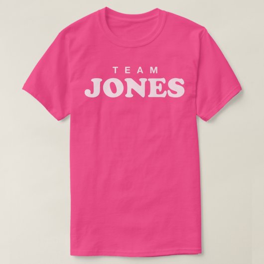 Team Jones Personalized Surname Bride Groom Family Tシャツ (デザイン正面)