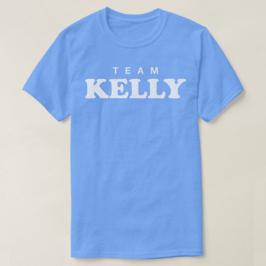 Team Kelly Personalized Surname Bride Groom Family Tシャツ (デザイン正面)