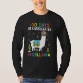 Team Kindergarten No Prob Llama Teacher 100 Days o Tシャツ (正面)