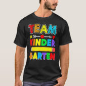 Team Kindergarten Teacher Apple Student Kids Back Tシャツ (正面)