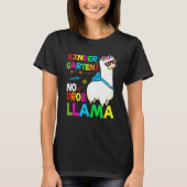 Team Kindergarten Teacher Rainbow No Prob Llama 10 Tシャツ (正面)