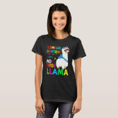 Team Kindergarten Teacher Rainbow No Prob Llama 10 Tシャツ (正面フル)