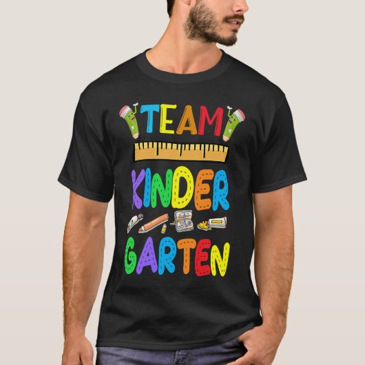 Team Kindergarten Teacher Student Kids Back To Sch Tシャツ (正面)
