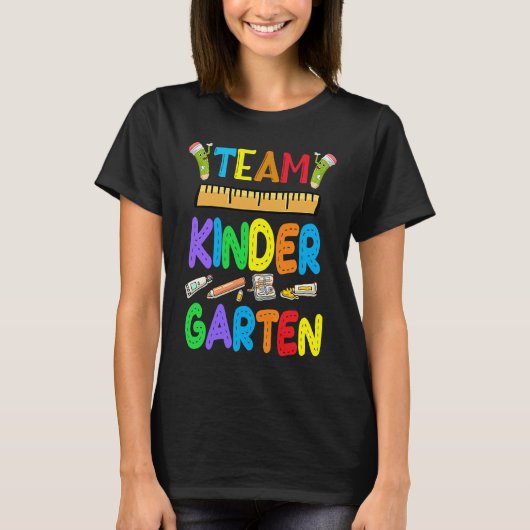 Team Kindergarten Teacher Student Kids Back To Sch Tシャツ (正面)