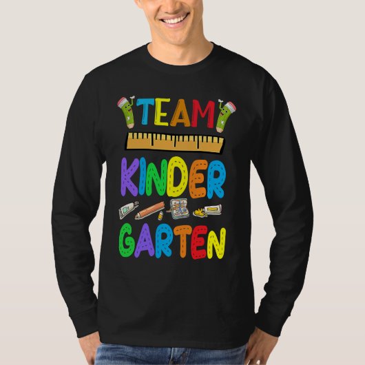 Team Kindergarten Teacher Student Kids Back To Sch Tシャツ (正面)