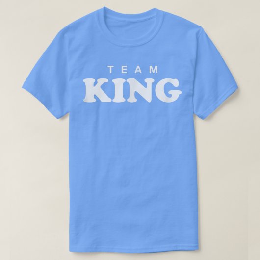 Team King Personalized Surname Bride Groom Family Tシャツ (デザイン正面)