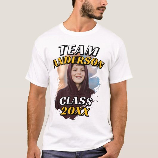 Team [Last Name] 卒業写真 20XX年卒 Tシャツ (正面)