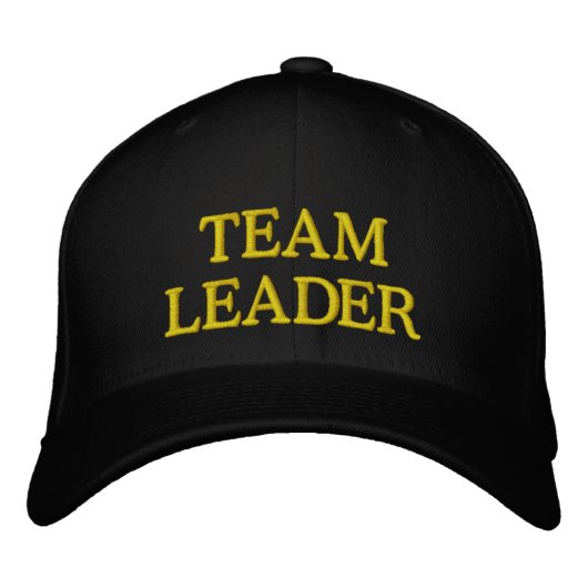 TEAM LEADER Embroidered Baseball Cap for Leaders 刺繍入りキャップ (正面)