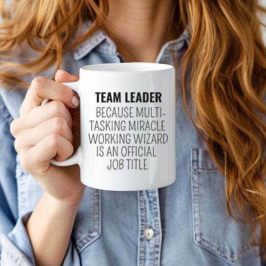 Team Leader Gift, Funny Team Leader Mug, New Team  ツートーンマグカップ