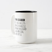 Team Leader Gift, Funny Team Leader Mug, New Team  ツートーンマグカップ (正面左)
