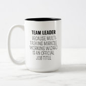 Team Leader Gift, Funny Team Leader Mug, New Team  ツートーンマグカップ (左)