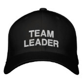 TEAM LEADER Stylish Embroidered Baseball Cap 刺繍入りキャップ (正面)