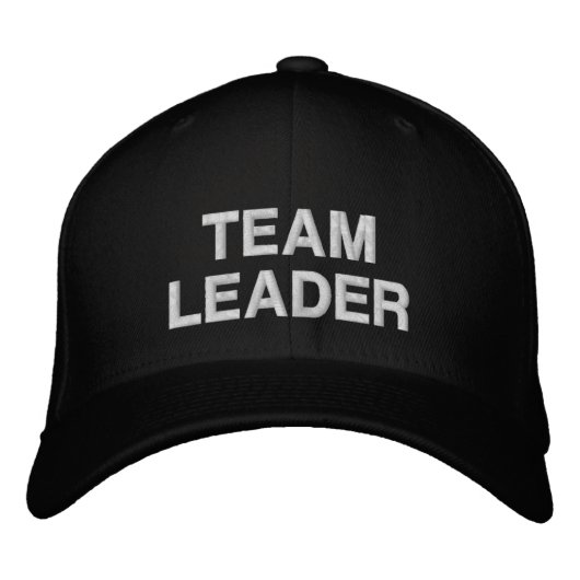 TEAM LEADER Stylish Embroidered Baseball Cap 刺繍入りキャップ (正面)