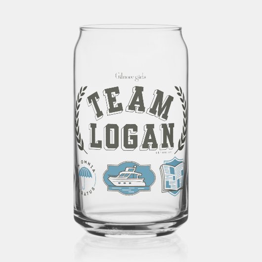 Team Logan Gilmore Girls Design ガラス缶 (正面)