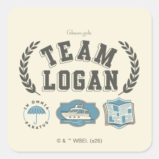 Team Logan Gilmore Girls Design スクエアシール (正面)