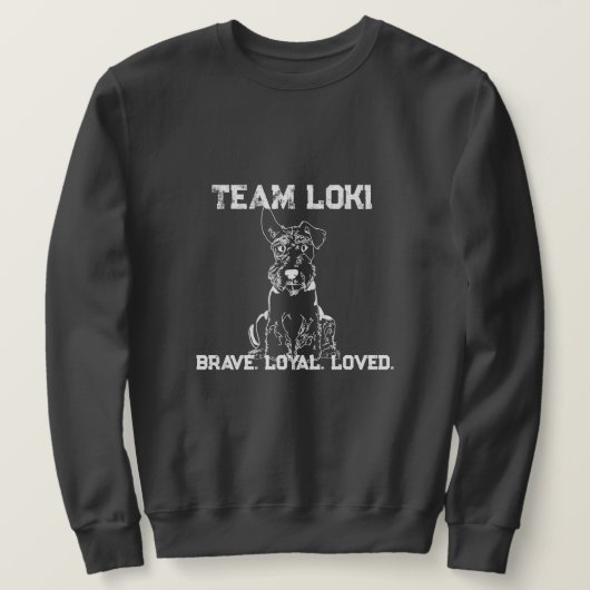 Team Loki Dark Grey スウェットシャツ (デザイン正面)