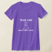 Team Loki Legacy Grunge Women's Slim Fit Purple  Tシャツ (レイダウン)