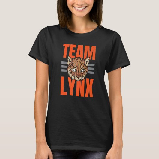 Team Lynx Animal Keeper Zookeeper Wildlife Bobcat Tシャツ (正面)