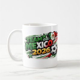 TEAM MEXICO 2026 ファン|メキシコ プライド フットボール コーヒーマグカップ